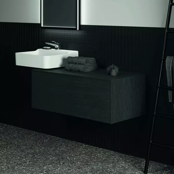 Dulap baza suspendat Ideal Standard Atelier Conca finisaj stejar inchis 1 sertar cu blat 100 cm [4]