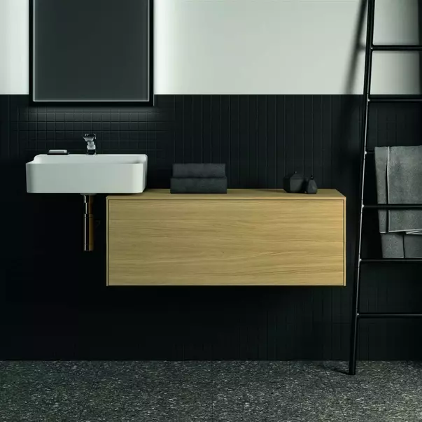 Dulap baza suspendat Ideal Standard Atelier Conca finisaj stejar deschis 1 sertar cu blat 100 cm [3]