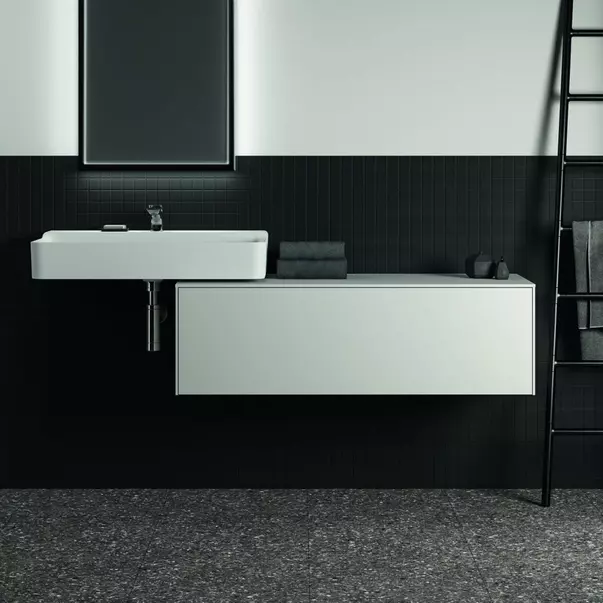 Dulap baza suspendat Ideal Standard Atelier Conca alb mat 1 sertar cu blat 120 cm [3]