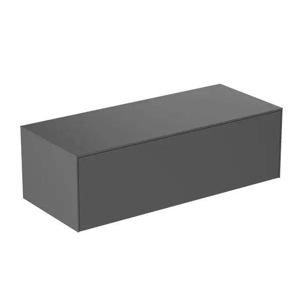 Mobilier Baie - Dulap baza suspendat Ideal Standard Atelier Conca antracit mat 1 sertar cu blat 120 cm