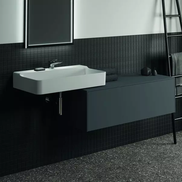 Dulap baza suspendat Ideal Standard Atelier Conca antracit mat 1 sertar cu blat 120 cm [2]