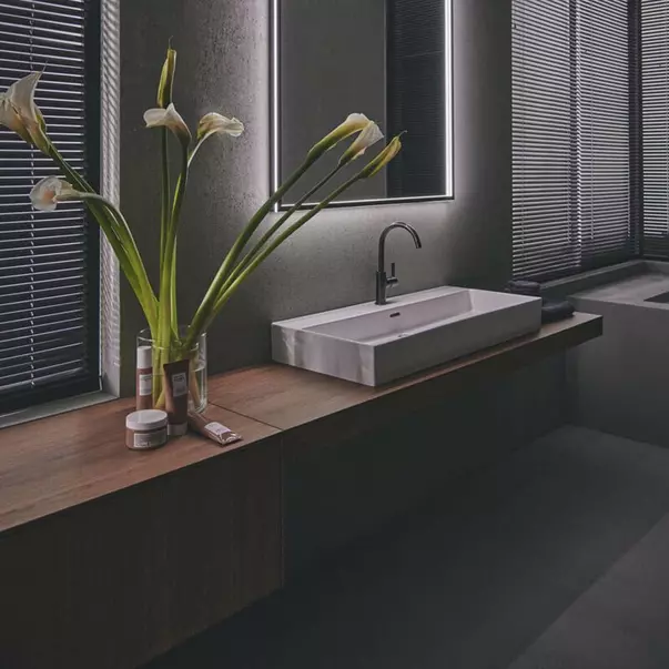 Dulapuri baie - Dulap baza suspendat Ideal Standard Atelier Conca finisaj nuc inchis 1 sertar cu blat 120 cm