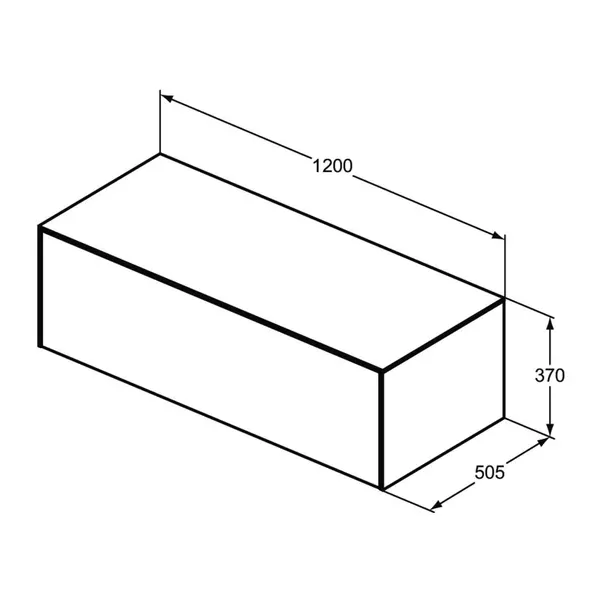 Dulap baza suspendat Ideal Standard Atelier Conca finisaj nuc inchis 1 sertar cu blat 120 cm [11]