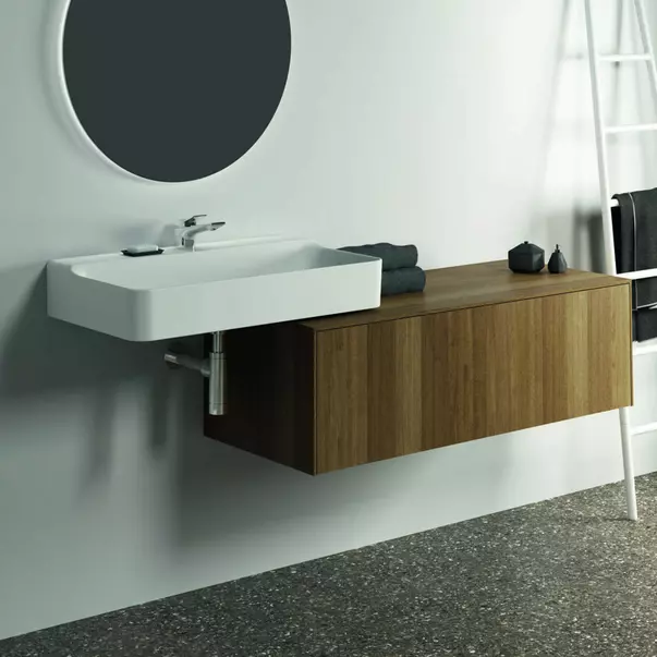 Dulap baza suspendat Ideal Standard Atelier Conca finisaj nuc inchis 1 sertar cu blat 120 cm [3]