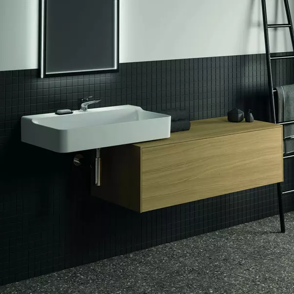Dulap baza suspendat Ideal Standard Atelier Conca finisaj stejar deschis 1 sertar cu blat 120 cm [2]