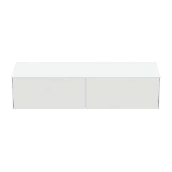 Dulap baza suspendat Ideal Standard Atelier Conca alb mat 2 sertare cu blat 160 cm [5]
