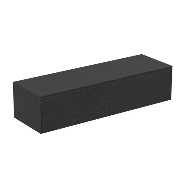  Dulapuri baie - Dulap baza suspendat Ideal Standard Atelier Conca finisaj stejar inchis 2 sertare cu blat 160 cm