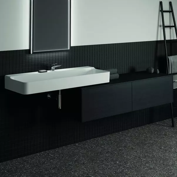 Dulap baza suspendat Ideal Standard Atelier Conca finisaj stejar inchis 2 sertare cu blat 160 cm [2]