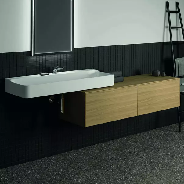  Dulapuri baie - Dulap baza suspendat Ideal Standard Atelier Conca finisaj stejar deschis 2 sertare cu blat 160 cm