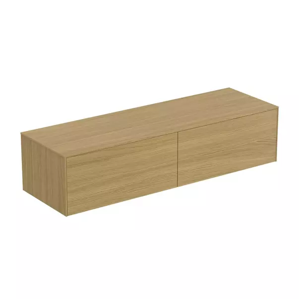 Dulap baza suspendat Ideal Standard Atelier Conca finisaj stejar deschis 2 sertare cu blat 160 cm [2]