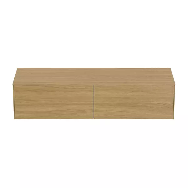 Dulap baza suspendat Ideal Standard Atelier Conca finisaj stejar deschis 2 sertare cu blat 160 cm [6]