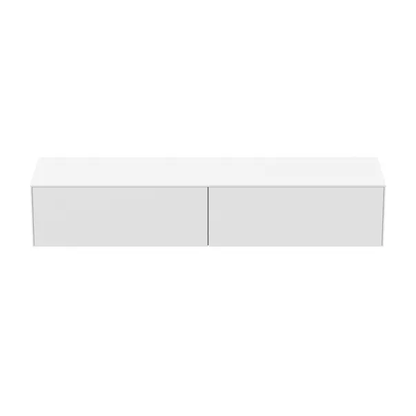 Dulap baza suspendat Ideal Standard Atelier Conca alb mat 2 sertare cu blat 200 cm [5]