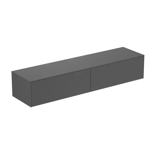 Dulap baza suspendat Ideal Standard Atelier Conca antracit mat 2 sertare cu blat 200 cm [2]