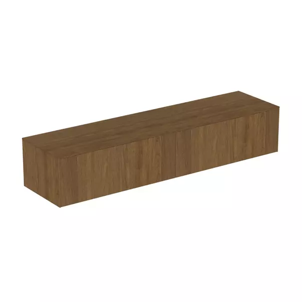 Dulap baza suspendat Ideal Standard Atelier Conca finisaj nuc inchis 2 sertare cu blat 200 cm [2]