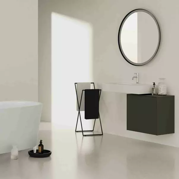 Mobilier Baie - Dulap baza suspendat Ideal Standard Atelier Conca 1 sertar cu blat 60 cm antracit mat