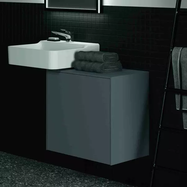 Dulap baza suspendat Ideal Standard Atelier Conca 1 sertar cu blat 60 cm antracit mat [5]