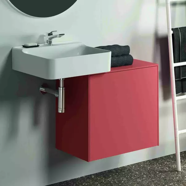 Dulap baza suspendat Ideal Standard Atelier Conca 1 sertar cu blat 60 cm rosu - oranj mat [2]