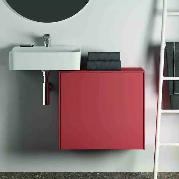 Dulap baza suspendat Ideal Standard Atelier Conca 1 sertar cu blat 60 cm rosu - oranj mat [4]