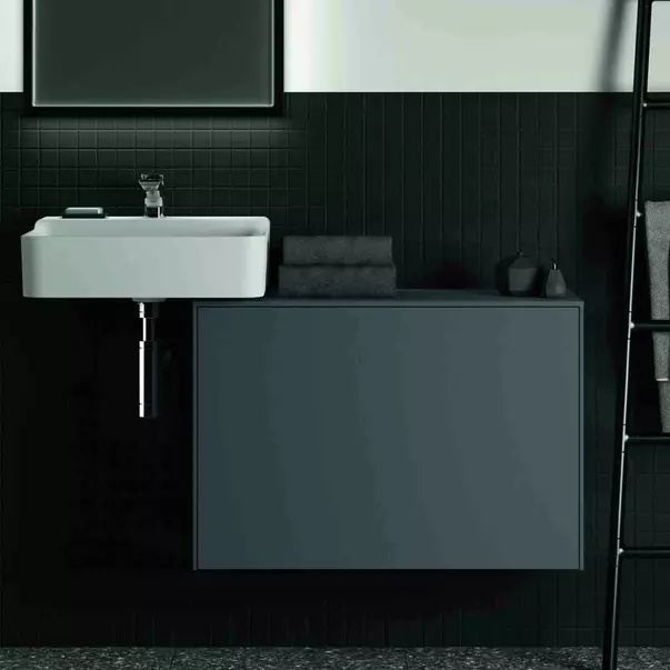 Dulap baza suspendat Ideal Standard Atelier Conca 1 sertar cu blat 80 cm antracit mat [3]