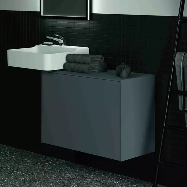 Dulap baza suspendat Ideal Standard Atelier Conca 1 sertar cu blat 80 cm antracit mat [4]