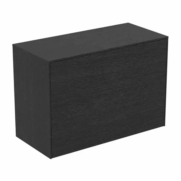 Mobilier Baie - Dulap baza suspendat Ideal Standard Atelier Conca 1 sertar cu blat 80 cm finisaj stejar inchis