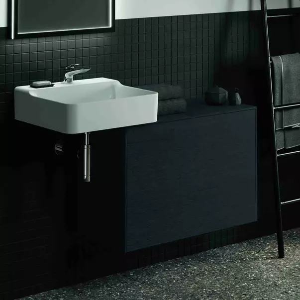 Dulap baza suspendat Ideal Standard Atelier Conca 1 sertar cu blat 80 cm finisaj stejar inchis [2]