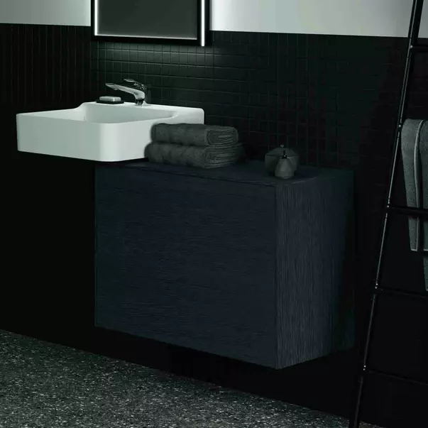 Dulap baza suspendat Ideal Standard Atelier Conca 1 sertar cu blat 80 cm finisaj stejar inchis [4]