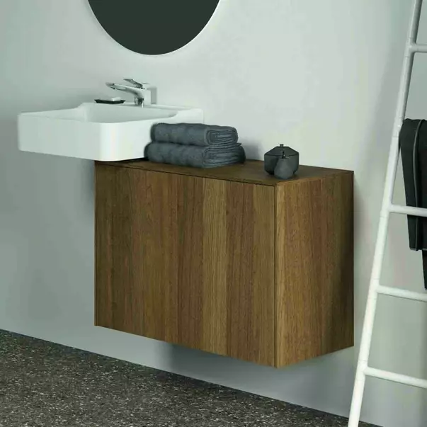 Dulap baza suspendat Ideal Standard Atelier Conca 1 sertar cu blat 80 cm finisaj nuc inchis [11]