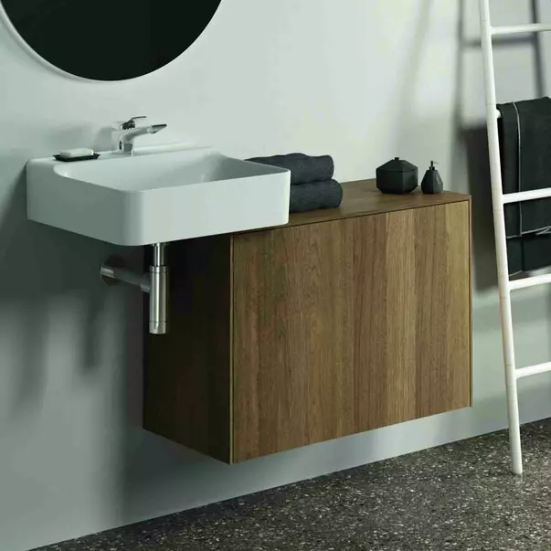 Dulap baza suspendat Ideal Standard Atelier Conca 1 sertar cu blat 80 cm finisaj nuc inchis [3]