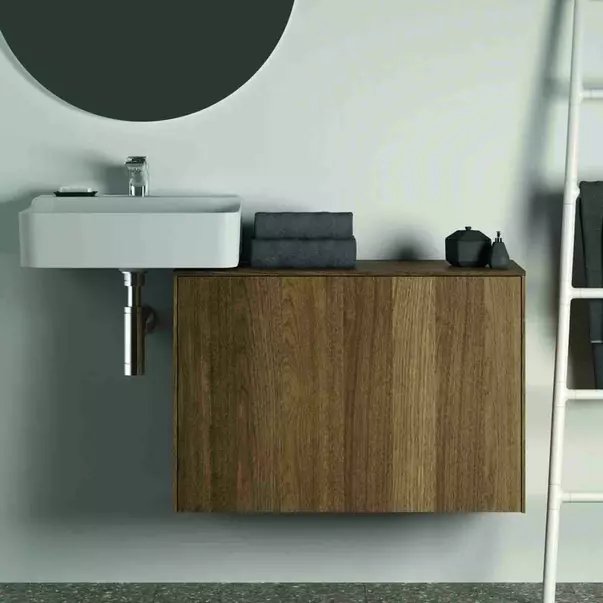 Dulap baza suspendat Ideal Standard Atelier Conca 1 sertar cu blat 80 cm finisaj nuc inchis [5]