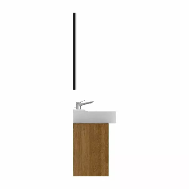 Dulap baza suspendat Ideal Standard Atelier Conca 1 sertar cu blat 80 cm finisaj nuc inchis [8]