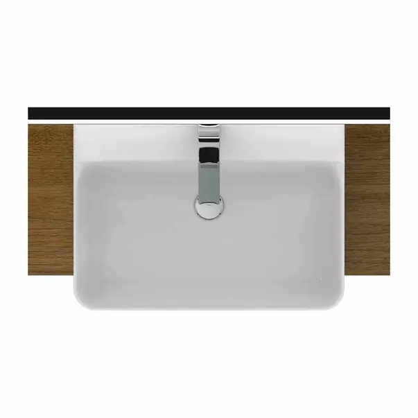 Dulap baza suspendat Ideal Standard Atelier Conca 1 sertar cu blat 80 cm finisaj nuc inchis [9]