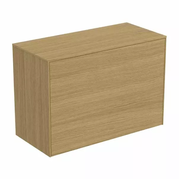 Mobilier Baie - Dulap baza suspendat Ideal Standard Atelier Conca 1 sertar cu blat 80 cm finisaj stejar deschis