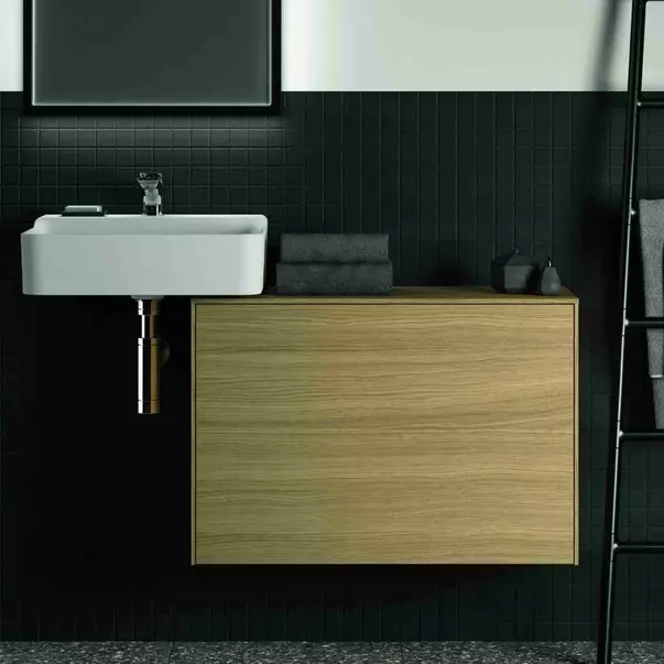 Dulap baza suspendat Ideal Standard Atelier Conca 1 sertar cu blat 80 cm finisaj stejar deschis [4]