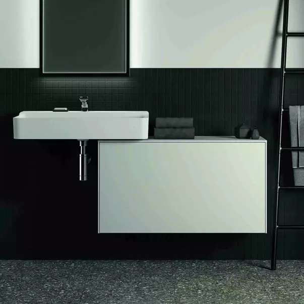 Dulap baza suspendat Ideal Standard Atelier Conca 1 sertar cu blat 100 cm alb mat [5]