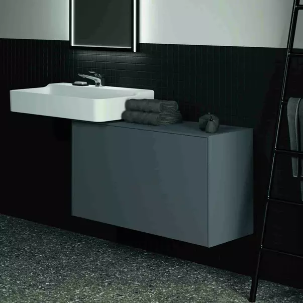 Dulap baza suspendat Ideal Standard Atelier Conca 1 sertar cu blat 100 cm antracit mat [5]