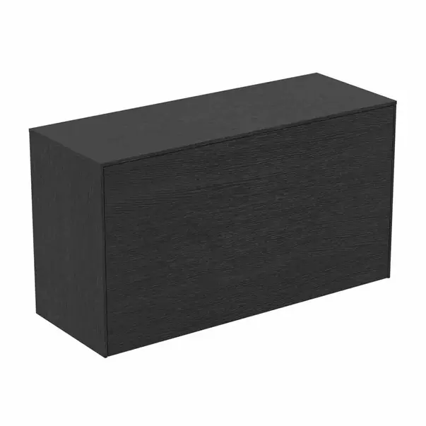 Mobilier Baie - Dulap baza suspendat Ideal Standard Atelier Conca 1 sertar cu blat 100 cm finisaj stejar inchis