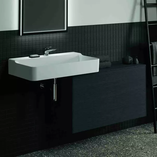 Dulap baza suspendat Ideal Standard Atelier Conca 1 sertar cu blat 100 cm finisaj stejar inchis [2]