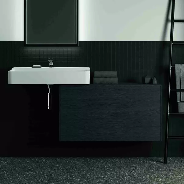 Dulap baza suspendat Ideal Standard Atelier Conca 1 sertar cu blat 100 cm finisaj stejar inchis [3]