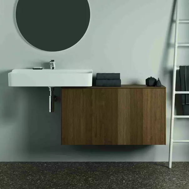 Dulap baza suspendat Ideal Standard Atelier Conca 1 sertar cu blat 100 cm finisaj nuc inchis [6]