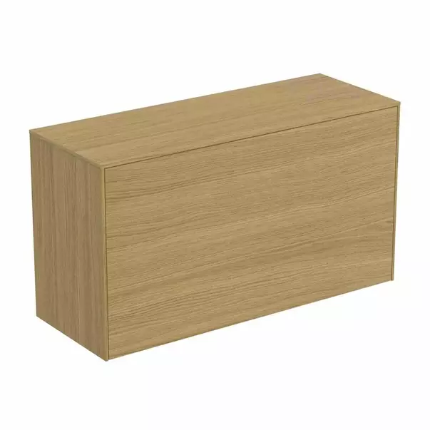 Mobilier Baie - Dulap baza suspendat Ideal Standard Atelier Conca 1 sertar cu blat 100 cm finisaj stejar deschis