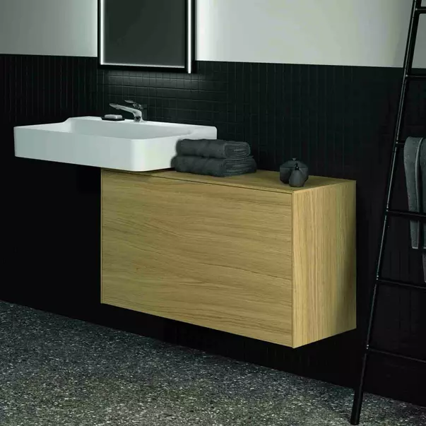 Dulap baza suspendat Ideal Standard Atelier Conca 1 sertar cu blat 100 cm finisaj stejar deschis [4]