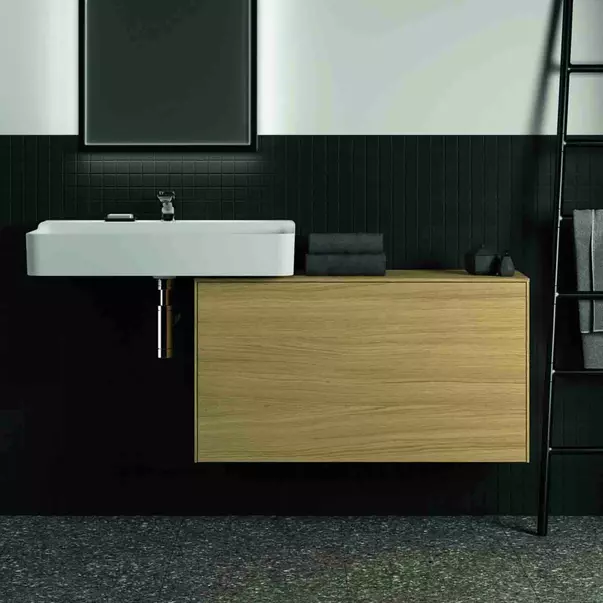 Dulap baza suspendat Ideal Standard Atelier Conca 1 sertar cu blat 100 cm finisaj stejar deschis [6]