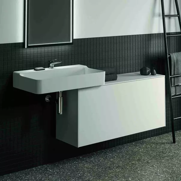 Dulap baza suspendat Ideal Standard Atelier Conca 1 sertar cu blat 120 cm alb mat [2]