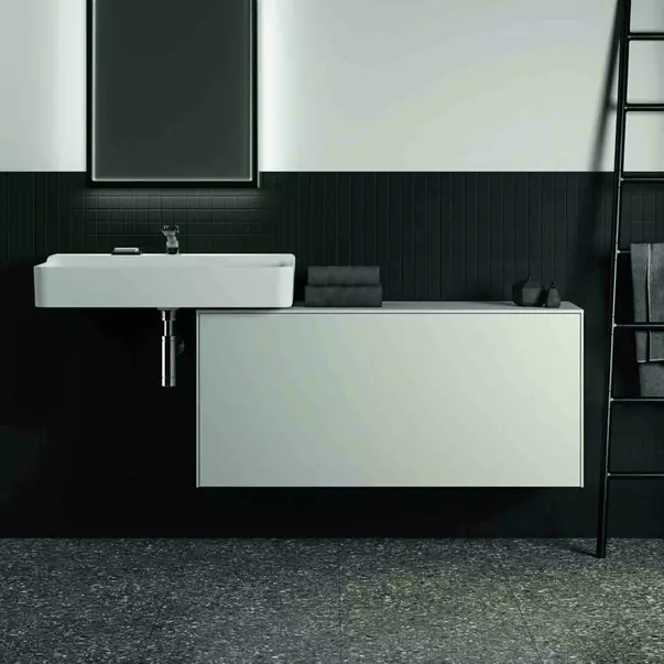 Dulap baza suspendat Ideal Standard Atelier Conca 1 sertar cu blat 120 cm alb mat [3]