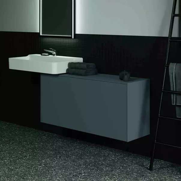 Dulap baza suspendat Ideal Standard Atelier Conca 1 sertar cu blat 120 cm antracit mat [5]