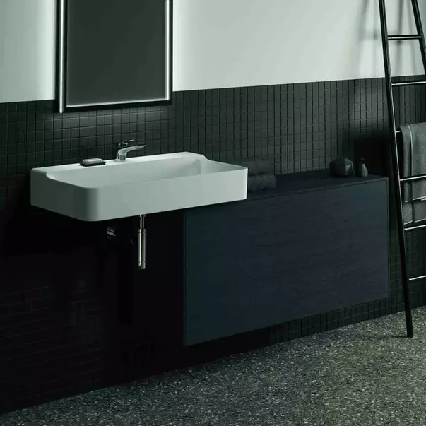 Dulap baza suspendat Ideal Standard Atelier Conca 1 sertar cu blat 120 cm finisaj stejar inchis [2]
