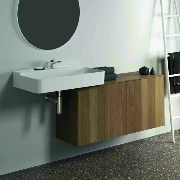Dulap baza suspendat Ideal Standard Atelier Conca 1 sertar cu blat 120 cm finisaj nuc inchis [3]