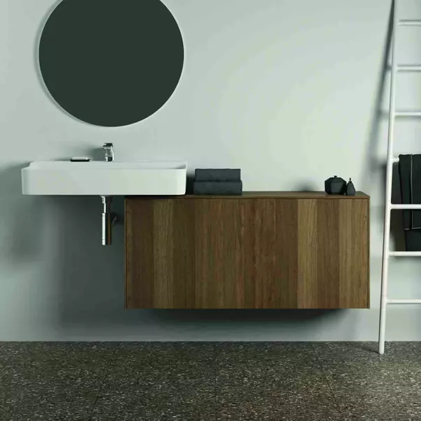 Dulap baza suspendat Ideal Standard Atelier Conca 1 sertar cu blat 120 cm finisaj nuc inchis [5]