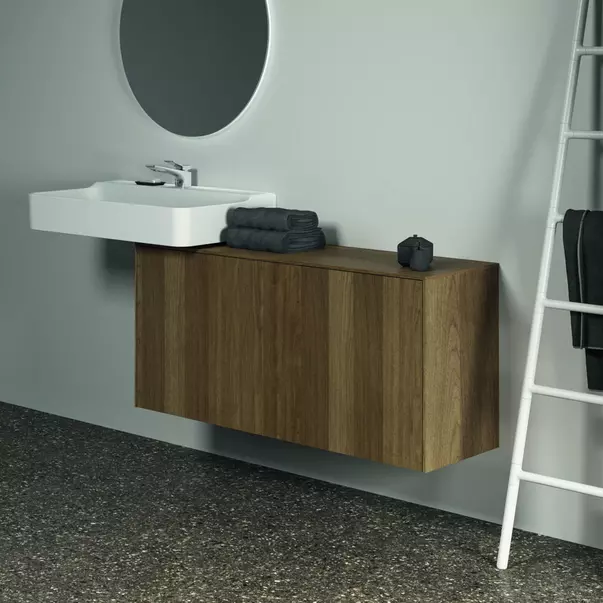 Dulap baza suspendat Ideal Standard Atelier Conca 1 sertar cu blat 120 cm finisaj nuc inchis [6]